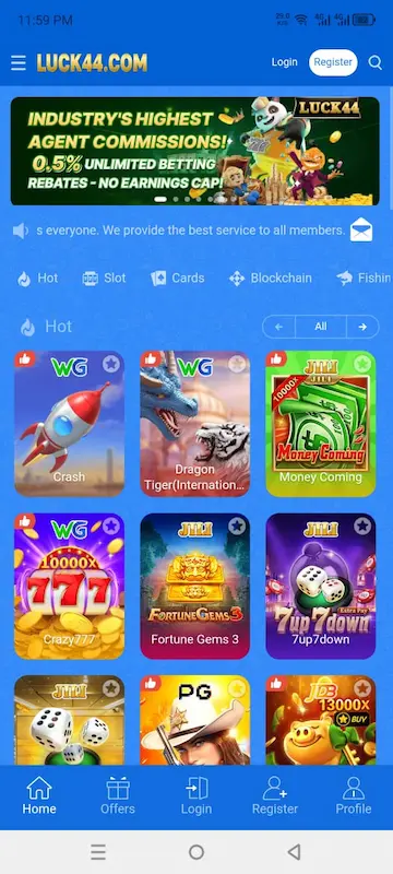 Lucky44 Game